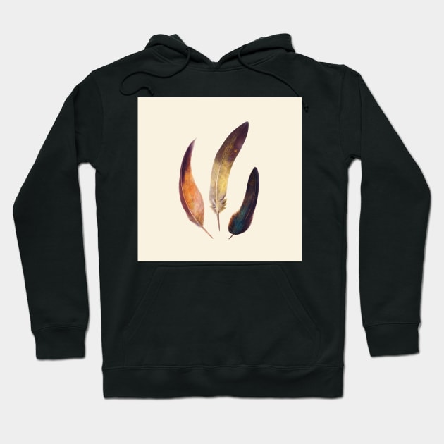 Three Feathers Hoodie by Terry Fan